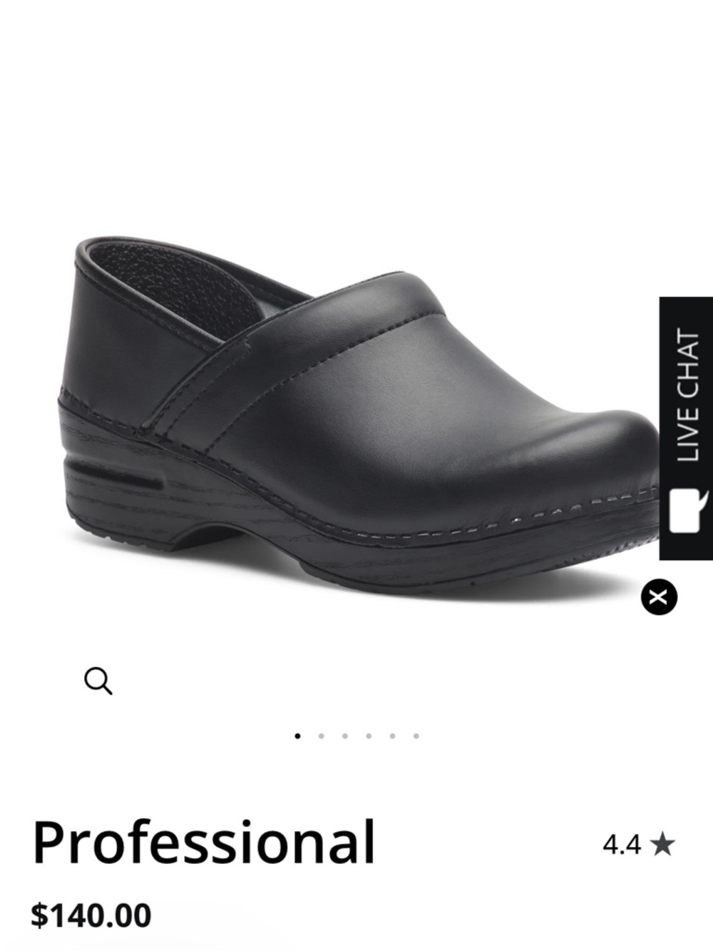 Dansko Professional Women's Black Leather Clog